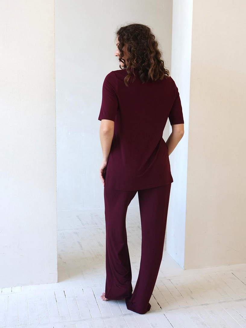 Пижама "Лили"_710/бордовый